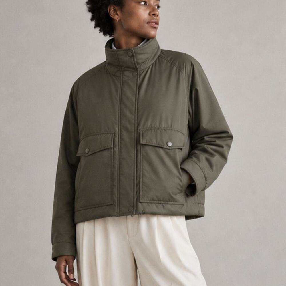 Weekend Max Mara Fiorito Jacket Womens 4 Green Lightweight Full Zip Pockets